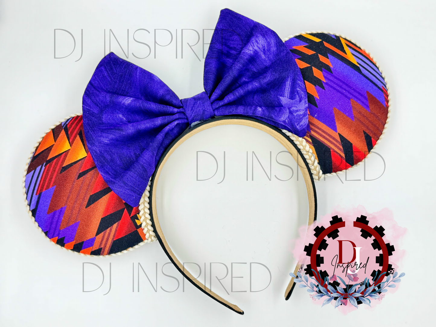 Minnie Ears | Purple Native Print