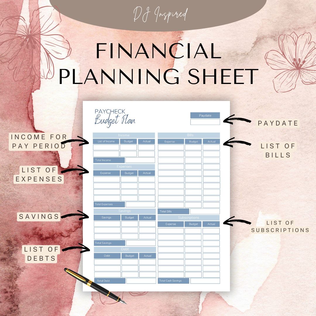 2025 Financial Planner Digital Download