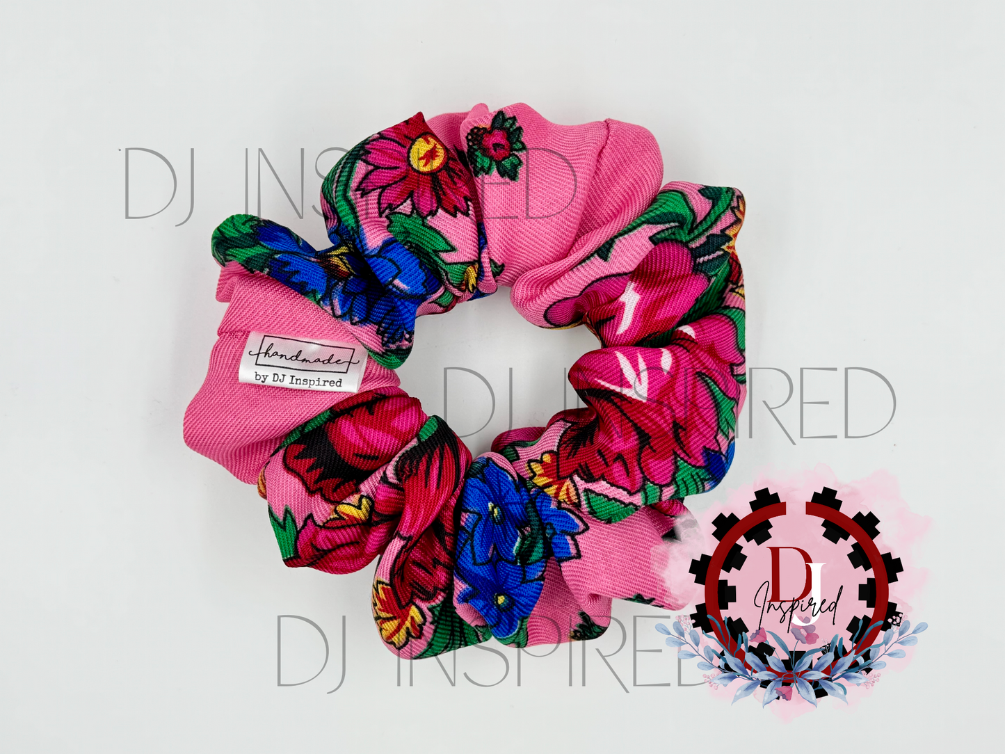 Masani Scrunchie - Light Pink Floral Print