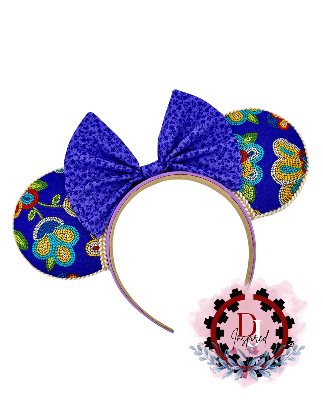 Minnie Ears | Purple Floral Print