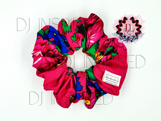 Masani Scrunchie - Pink Floral Print