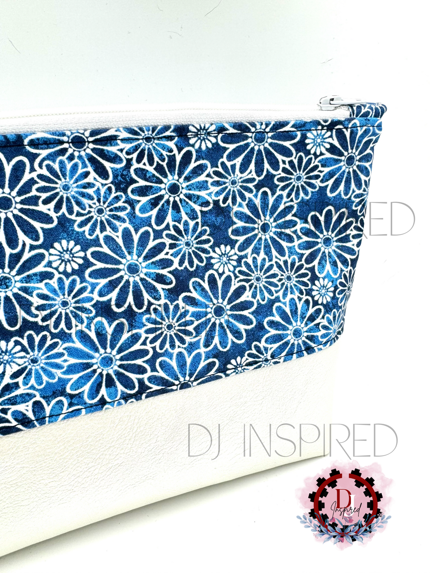 Cosmetic Bag | Blue Flower Print