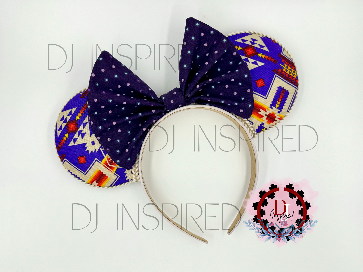 Minnie Ears | Purple Native Print