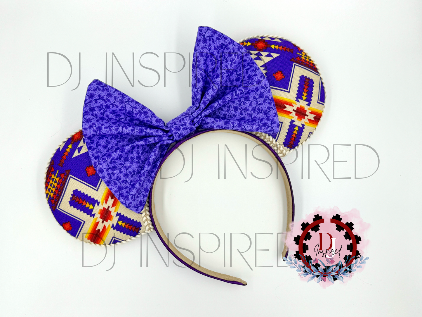 Minnie Ears | Purple Native Print