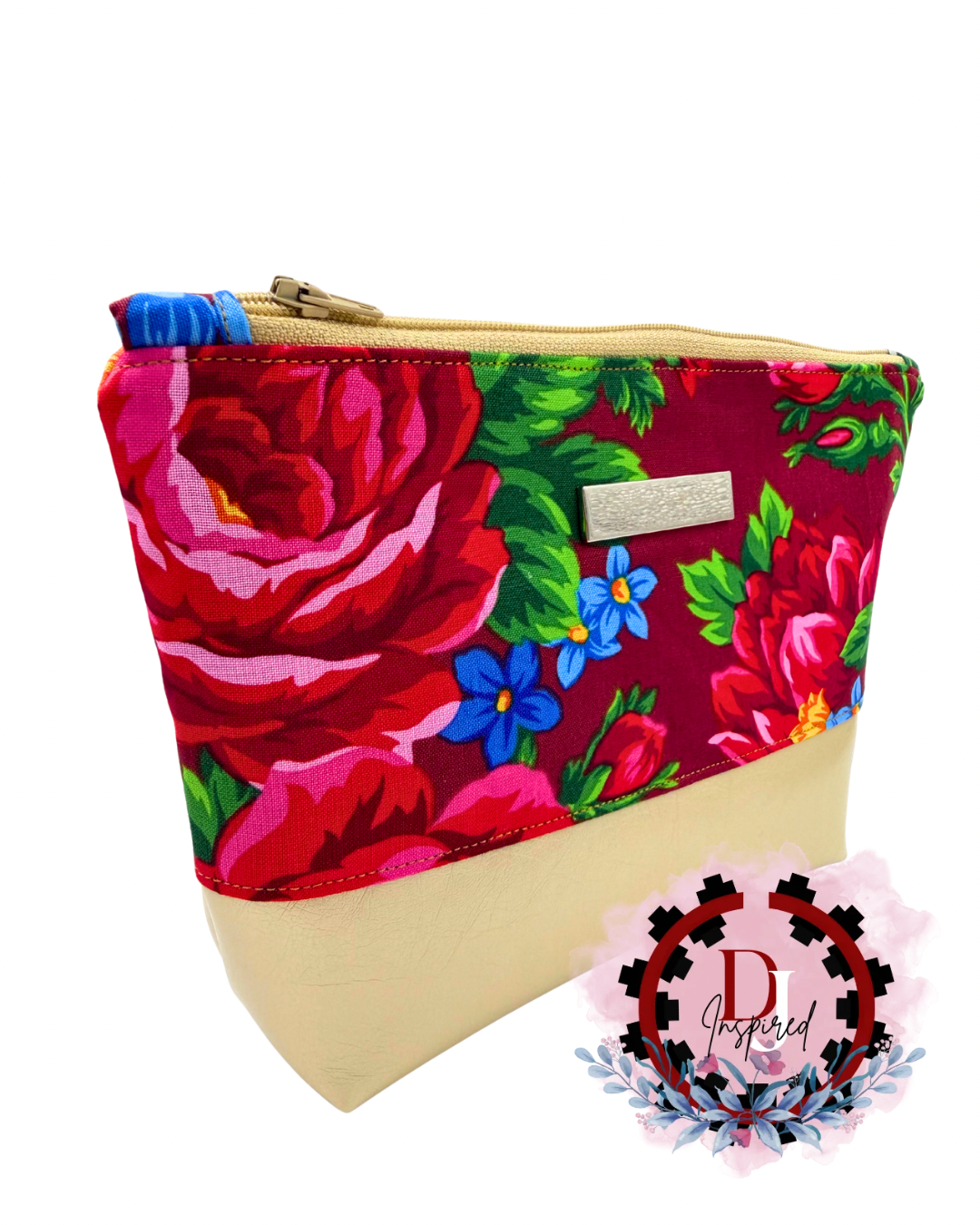 Cosmetic Bag | Maroon Masani Print