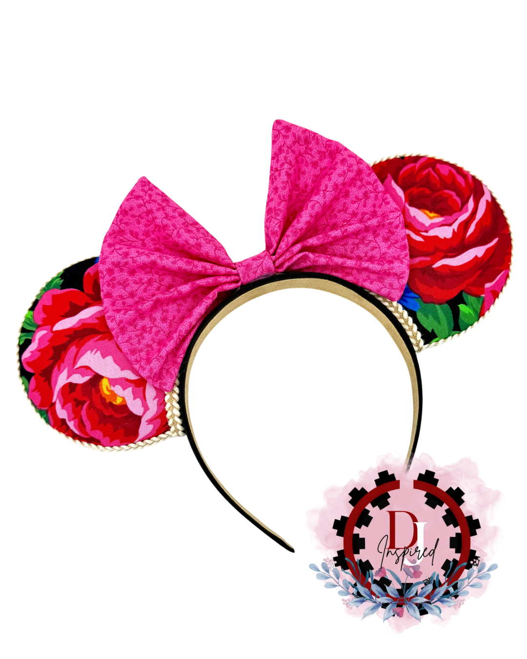Minnie Ears | Black Masani Floral Print
