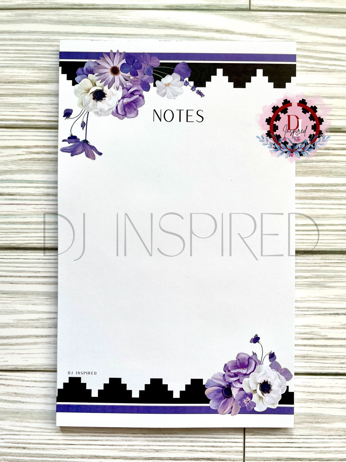 Purple Floral Notepad