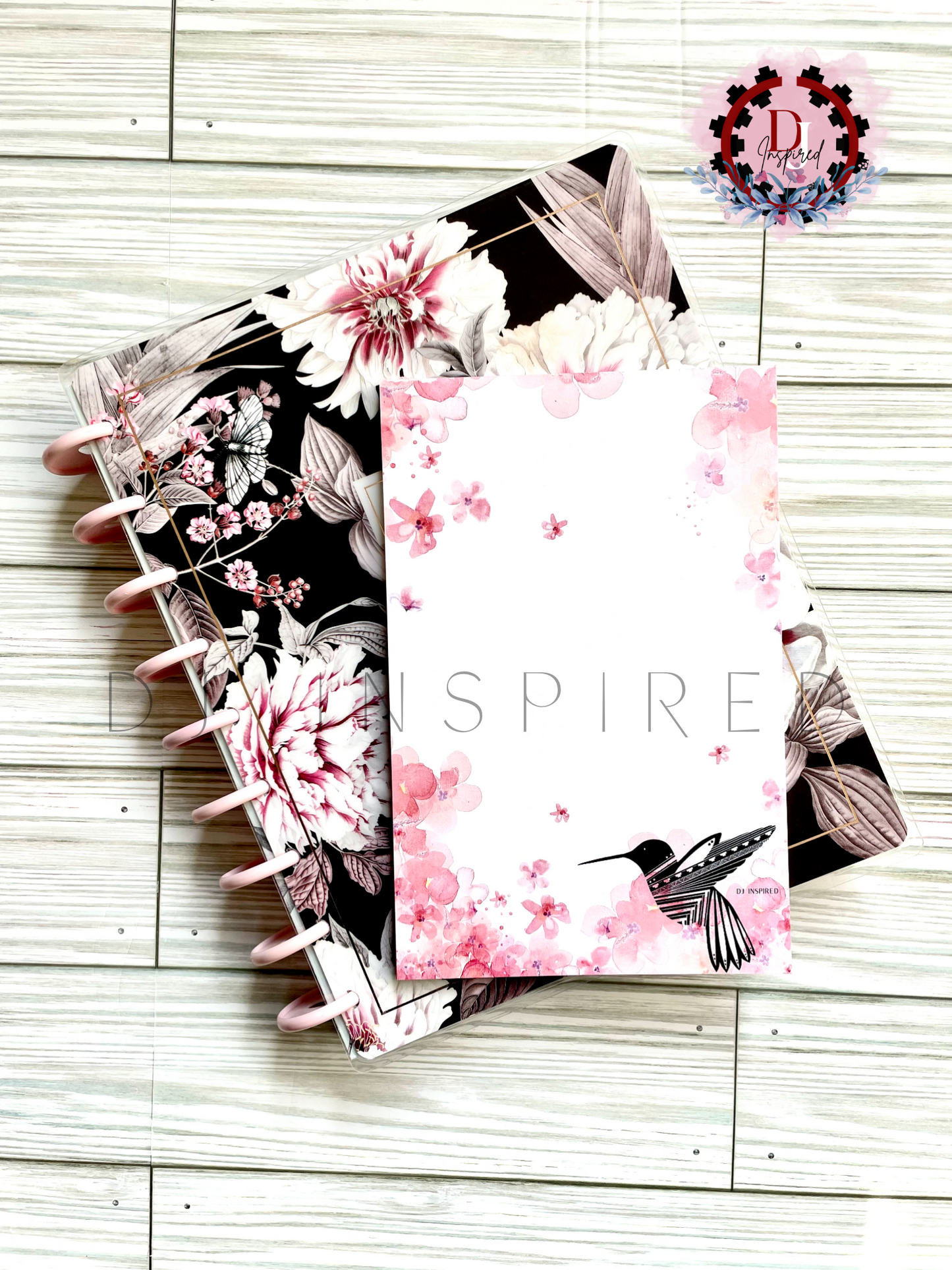 Pink Floral/Hummingbird Notepad